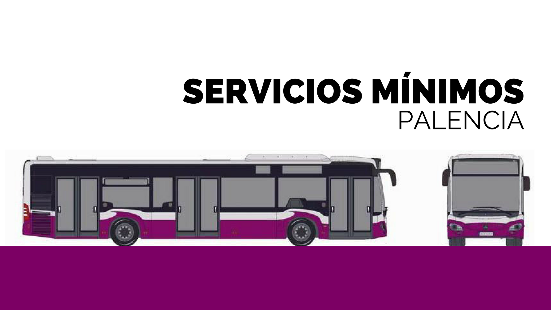 Horarios del servicio mínimo por huelga indefinida en el transporte urbano de Palencia