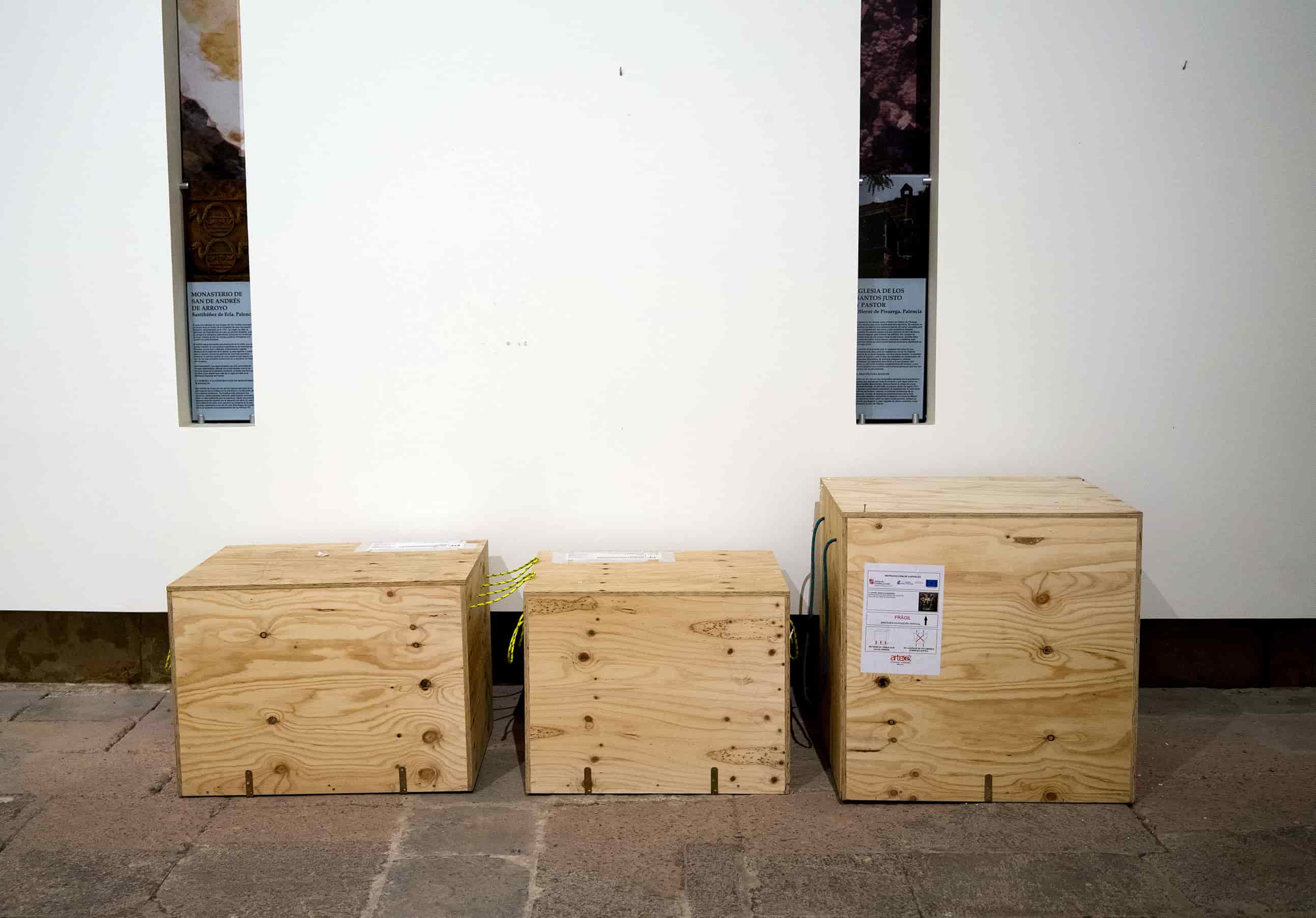 Las réplicas de los capiteles del MAN ya están en el monasterio de Santa María la Real