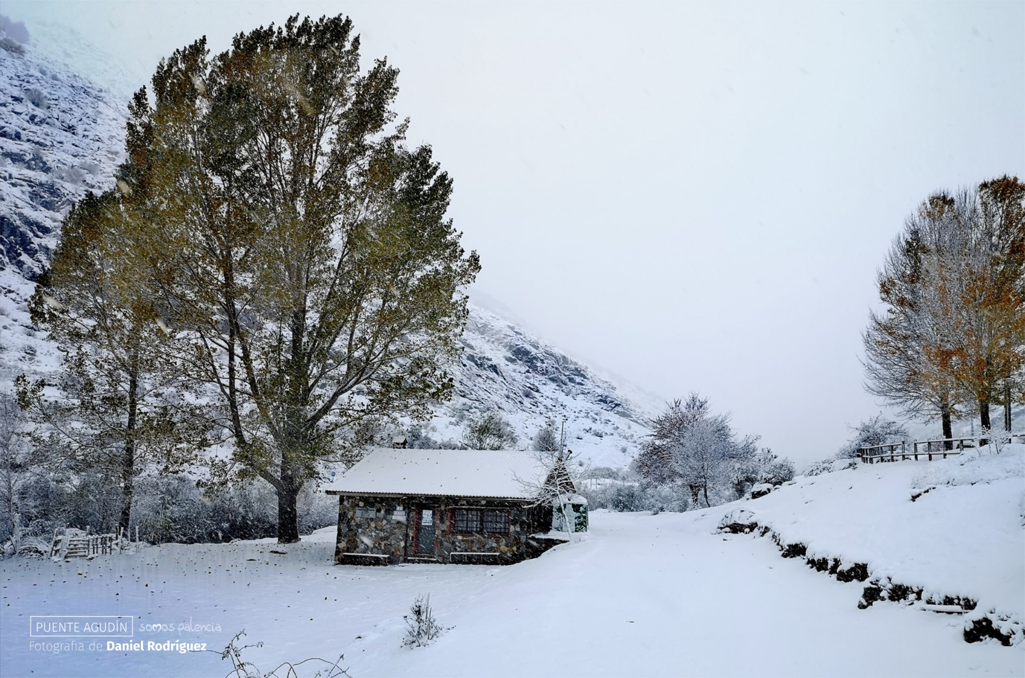 La nieve cubre ya los pueblos de la Montaña Palentina