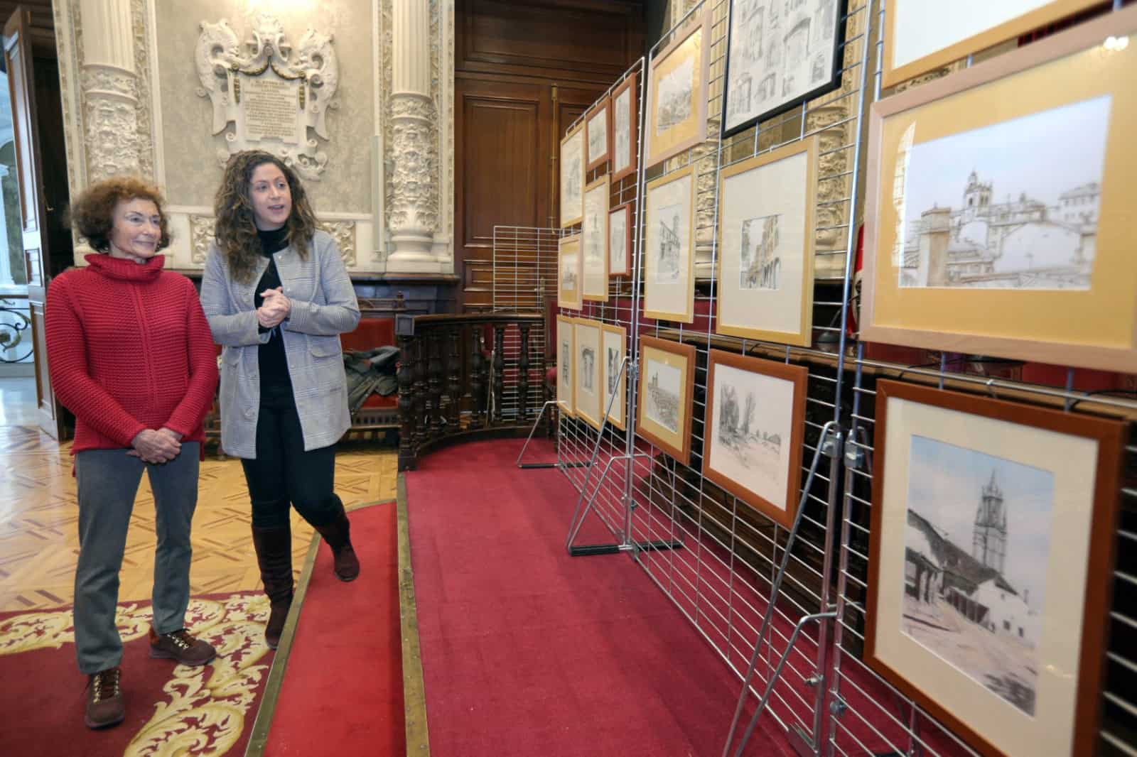 La viuda del pintor Julio del Val dona una veintena de sus obras a la Diputación de Palencia