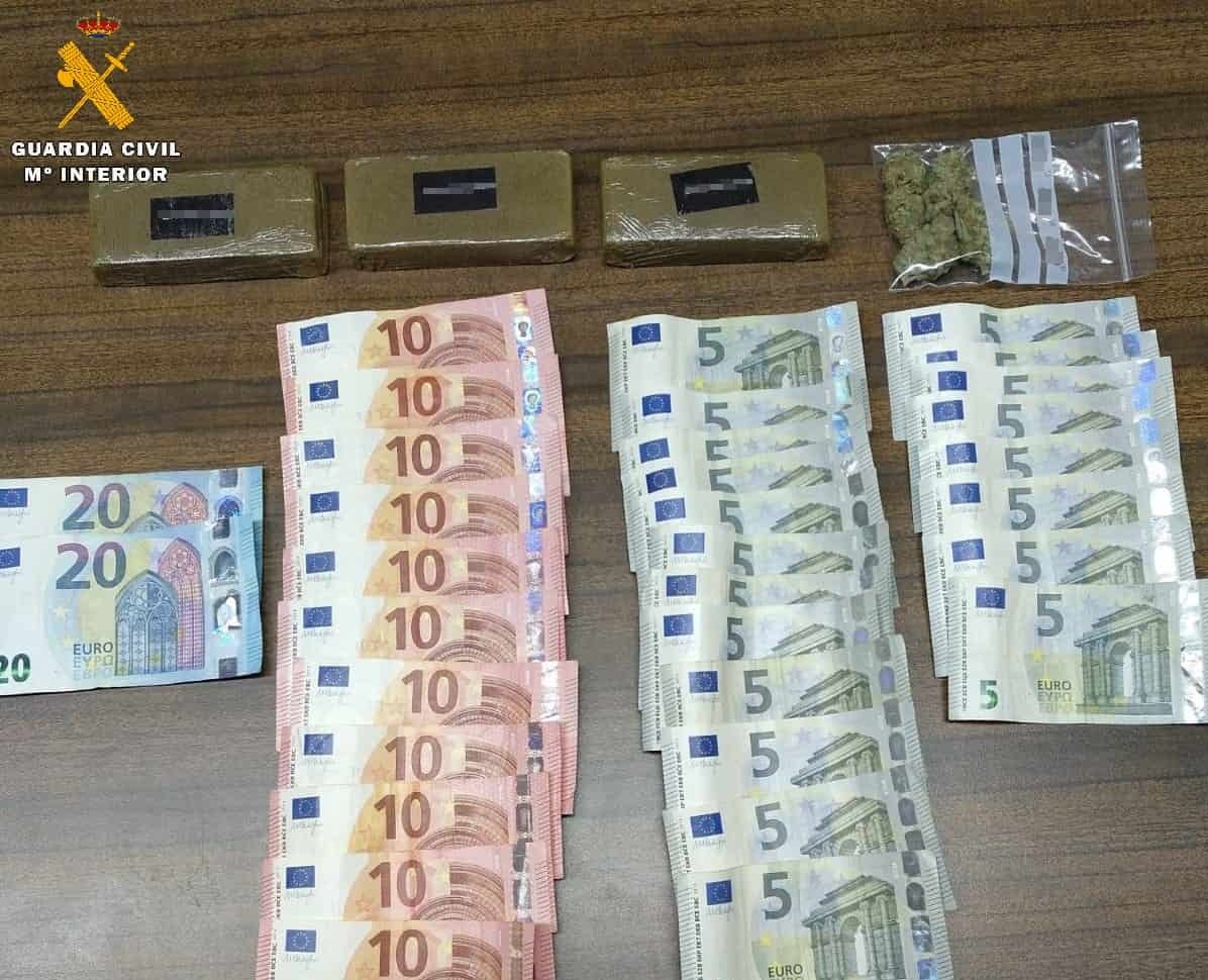 Detenida una mujer en Villamuriel de Cerrato con 300 gramos de hachís