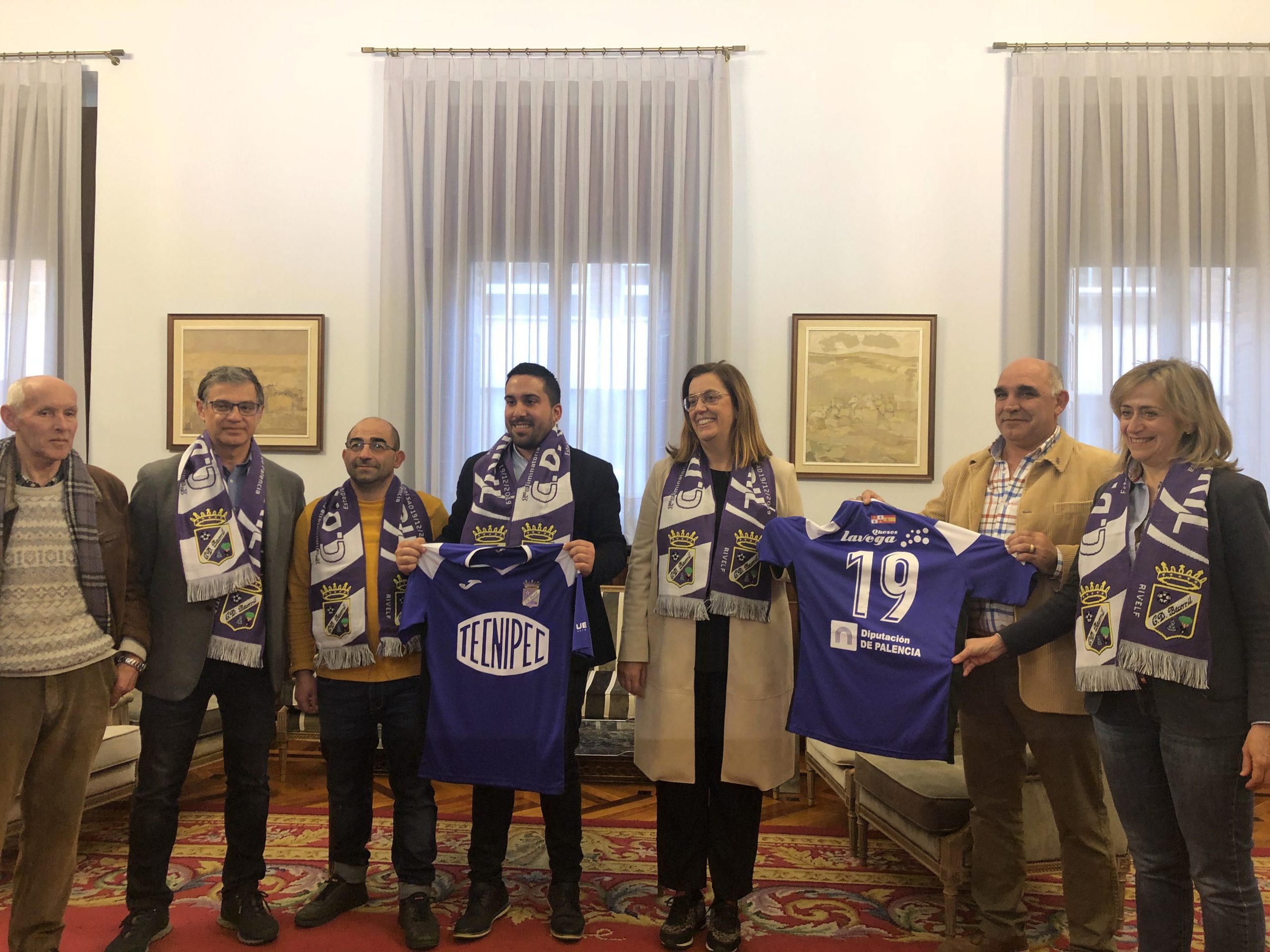 La Diputación de Palencia recibe a varios representantes del C.D Becerril