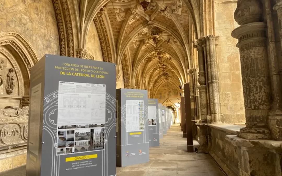 La Catedral de León acoge una muestra con las propuestas presentadas en el concurso de ideas para la protección de su pórtico occidental
