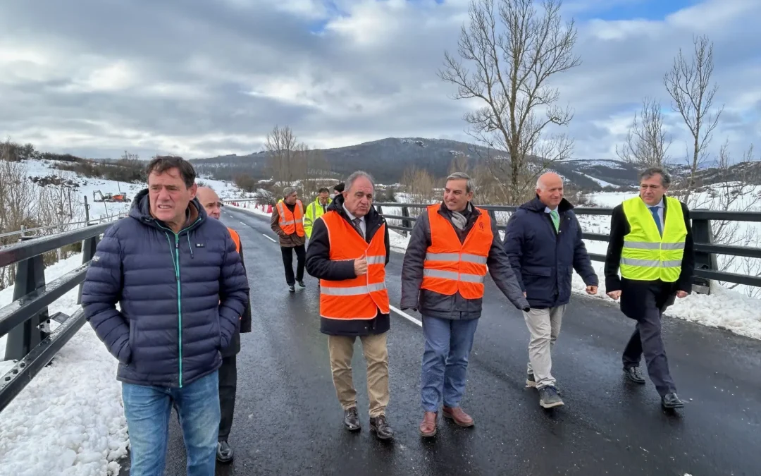 Recta final de las obras de la CL-627 que une Cervera de Pisuerga con Cantabria