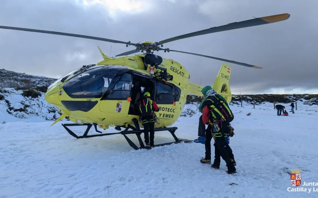 Auxiliado un esquiador herido en la Covatilla